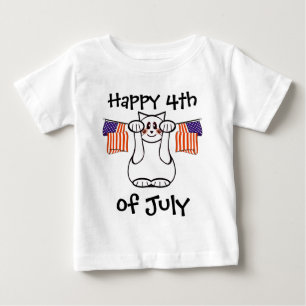 Frohes 4. Juli - Glückskatze Baby T-shirt