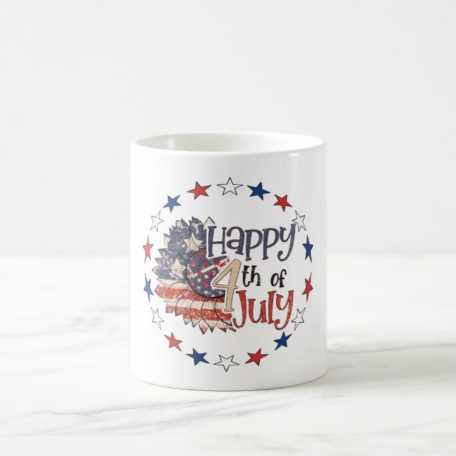 Frohes 4. Juli Kaffeetasse (Mittel)