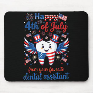 Frohes 4. Juli Lieblings-Zahnarzthelferin Mousepad