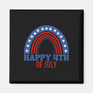 Frohes 4. Juli Lustige USA-Flagge für die Unabhäng Magnet