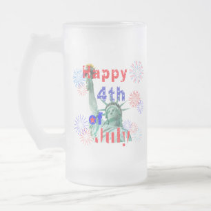 Frohes 4. Juli Mattglas Bierglas