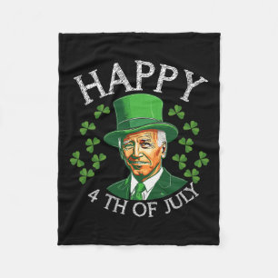 Frohes 4. Juli mit lustigem Joe Biden für St. Patr Fleecedecke