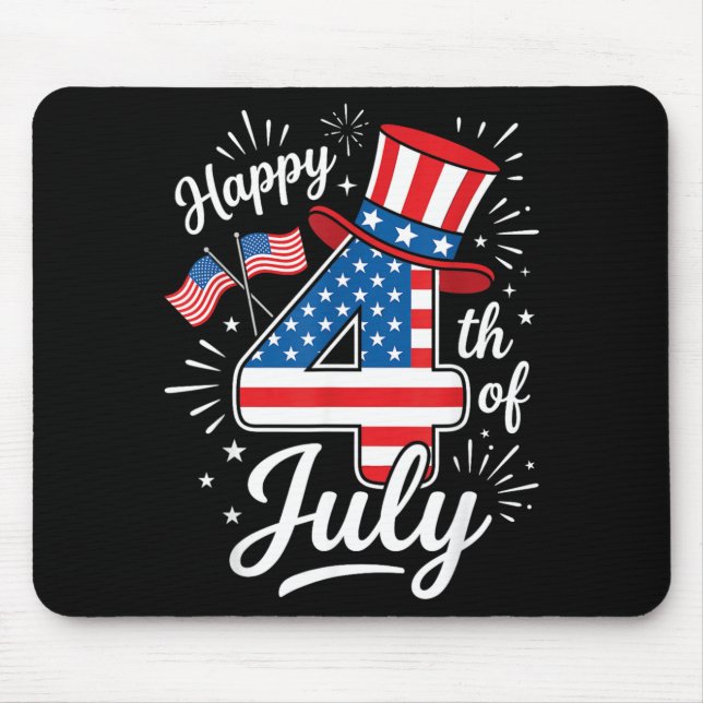 Frohes 4. Juli Mousepad (Vorne)
