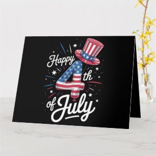 Frohes 4. Juli Patrioten-Amerikanische-Flagge USA Karte