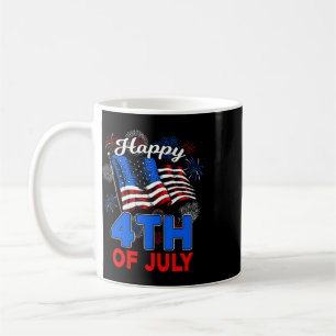 Frohes 4. Juli Patriotisch Amerikanische US-Flagge Kaffeetasse