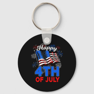 Frohes 4. Juli Patriotisch Amerikanische US-Flagge Schlüsselanhänger