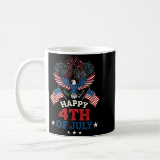 Frohes 4. Juli Patriotische Amerikanische Flagge 4 Kaffeetasse
