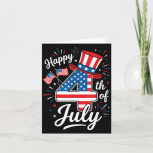 Frohes 4. Juli Patriotische amerikanische Flagge 4 Karte