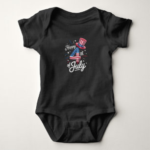 Frohes 4. Juli Patriotische amerikanische Flagge U Baby Strampler