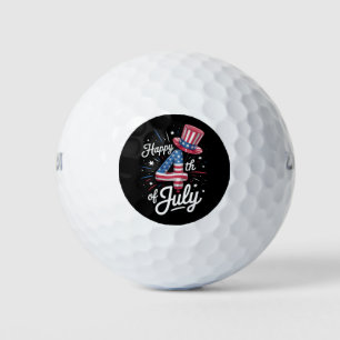 Frohes 4. Juli Patriotische amerikanische Flagge U Golfball