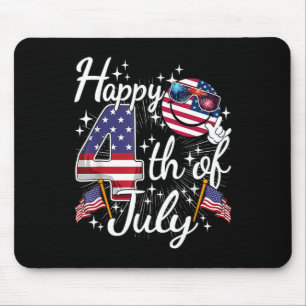 Frohes 4. Juli Patriotische amerikanische Flagge U Mousepad