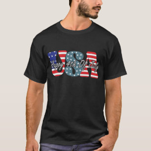 Frohes 4. Juli Patriotische amerikanische Flagge U T-Shirt