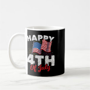 Frohes 4. Juli Patriotische amerikanische US-Flagg Kaffeetasse
