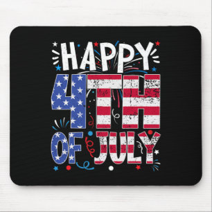 Frohes 4. Juli Patriotische amerikanische US-Flagg Mousepad
