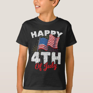 Frohes 4. Juli Patriotische amerikanische US-Flagg T-Shirt