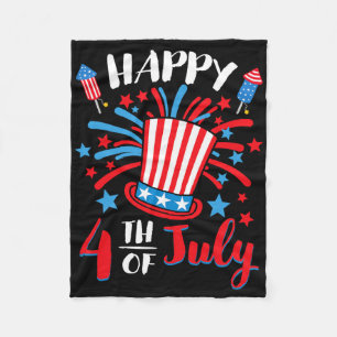 Frohes 4. Juli Patriotisches Amerikanisches US-Fla Fleecedecke