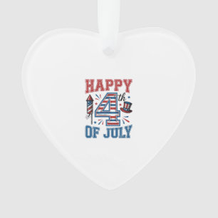 Frohes 4. Juli Patriotisches Vintage-Vektordesign_ Ornament