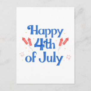 Frohes 4. Juli Postkarte