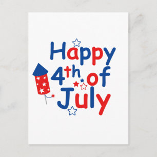 Frohes 4. Juli Postkarte