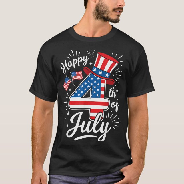 Frohes 4. Juli T-Shirt (Vorderseite)