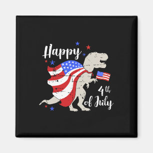 Frohes 4. Juli Unabhängigkeitstag mit T-Rex Dino Magnet