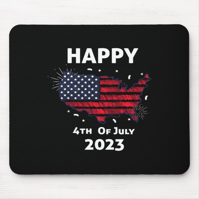 Frohes 4. Juli Unabhängigkeitstag  Mousepad (Vorne)