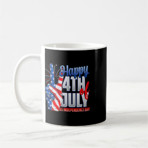 Frohes 4. Juli Unabhängigkeitstag Patriot Flagge A Kaffeetasse