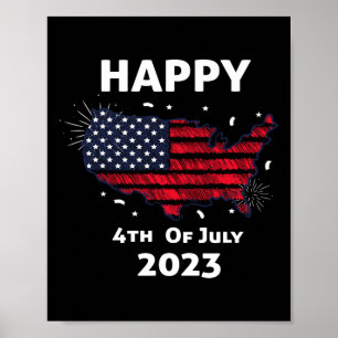 Frohes 4. Juli Unabhängigkeitstag Poster