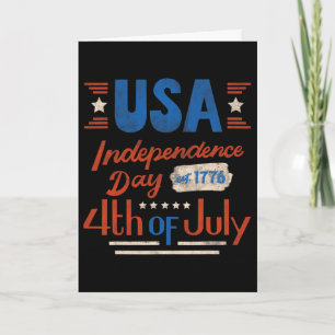 Frohes 4. Juli Unabhängigkeitstag USA 4. Juli Karte