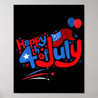 Frohes 4. Juli Unabhängigkeitstag USA 4. Juli Poster