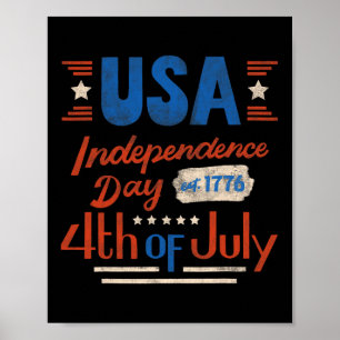 Frohes 4. Juli Unabhängigkeitstag USA 4. Juli Poster