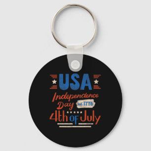 Frohes 4. Juli Unabhängigkeitstag USA 4. Juli Schlüsselanhänger