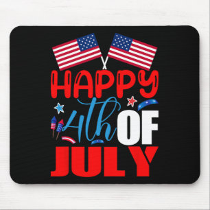 Frohes 4. Juli Unabhängigkeitstag USA Amerikanisch Mousepad