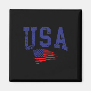 Frohes 4. Juli USA-Flagge Amerikanisch Stolz Rot W Magnet