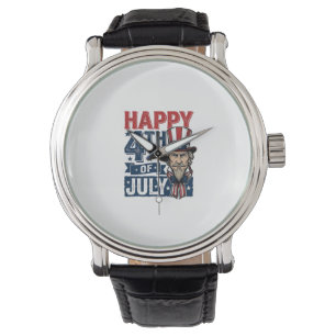 Frohes 4. Juli Vintage-Patriotisches Onkel-Shirt_1 Armbanduhr