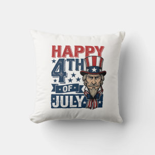 Frohes 4. Juli Vintage-Patriotisches Onkel-Shirt_1 Kissen