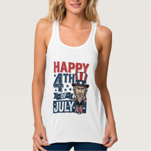 Frohes 4. Juli Vintage-Patriotisches Onkel-Shirt_1 Tank Top