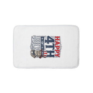 Frohes 4. Juli Vintage-patriotisches Shirt-Design_ Badematte