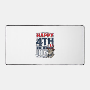 Frohes 4. Juli Vintage-patriotisches Shirt-Design_ Schreibtischunterlage