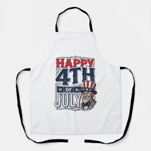 Frohes 4. Juli Vintage-patriotisches Shirt-Design_ Schürze