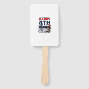 Frohes 4. Juli Vintage-patriotisches Shirtsdesign_ Fächer