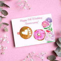 Frohes 6. Hochzeitstag Jubiläum Latte and Donut