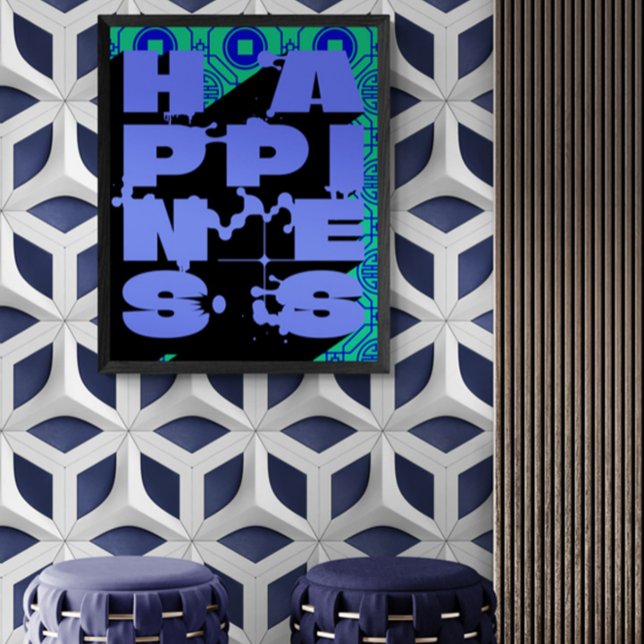 Frohes Abstraktes Statement Poster (Von Creator hochgeladen)