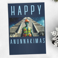 Frohes Anunnakimas Weihnachtskarte Alien-Pyramide