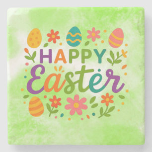 Frohes buntes Ostern Steinuntersetzer
