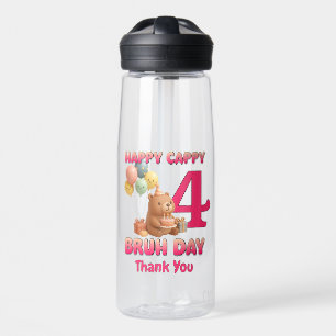 FROHES CAPPY-GEBURTSTAG Custom Capybara 4. Geburts Trinkflasche
