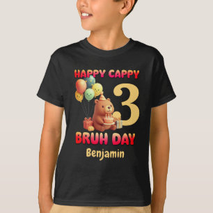 FROHES CAPPY-GEBURTSTAGS-KIND Custom Capybara 3. G T-Shirt