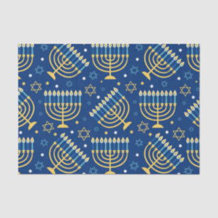 Frohes Chanukka Blaue Davidstern-Tissue-Papier Seidenpapier