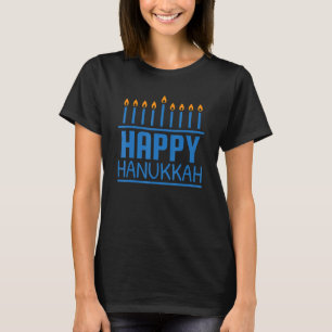 Frohes Chanukka Frauen Männer Kinder Jüdische Men T-Shirt