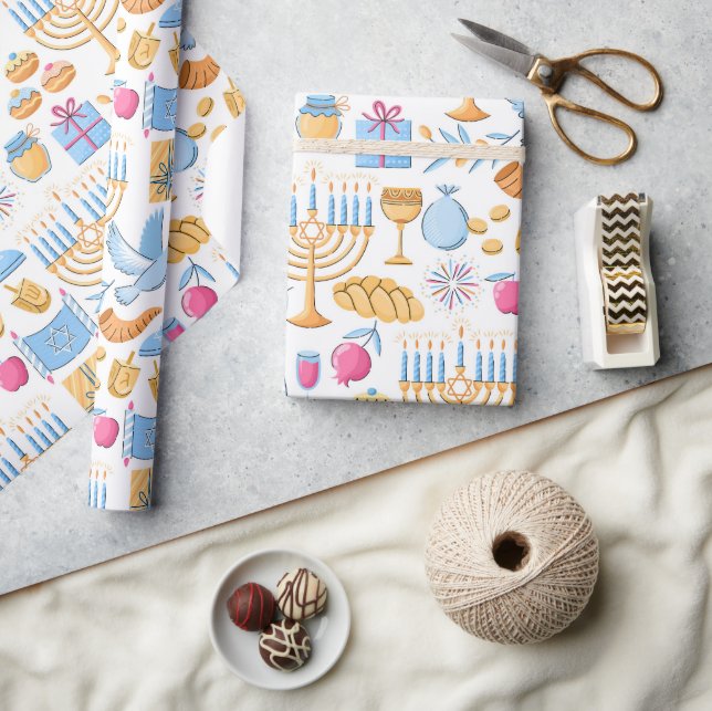 Frohes Chanukka  Geschenkpapier (Kunsthandwerk)